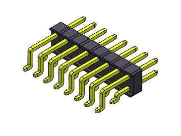 TYPE de SMT simple de rangée de Pin Header Connector 2.54mm - 2 *2 PIN To 2*40PIN H=2.54MM