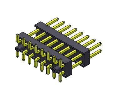 Double TYPE de SMT de rangées de Pin Header Connector 2.54mm avec les chevilles 2*2 PIN To 2*40PIN