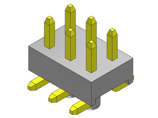 Double TYPE de SMT de rangées de Pin Header Connector 2.54mm avec les chevilles 2*2 PIN To 2*40PIN H=2.54MM