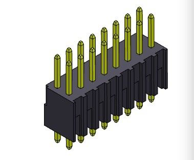 Double TYPE d'IMMERSION de rangée de Pin Header Connector 2.54mm - 2 *2 PIN To 2*40PIN H=7.40MM