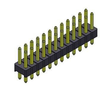 Double TYPE d'IMMERSION de rangée de Pin Header Connector 2.54mm - 2 *2 PIN To 2*40PIN H=2.54MM