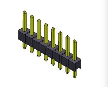TYPE 1 droit *2 PIN To 1*40PIN H=2.54mm de rangée simple de Pin Header Connector 2.54mm