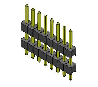 TYPE 1 droit *2 PIN To 1*40PIN de double rangée de Pin Header Connector 2.54mm