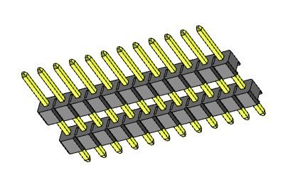 TYPE 1 droit *2 PIN To 1*40PIN de double rangée de Pin Header Connector 2.54mm