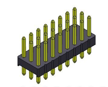 TYPE 3*2 PIN To 3*40PIN H=2.54MM d'IMMERSION triple de rangée de Pin Header Connector 2.54mm