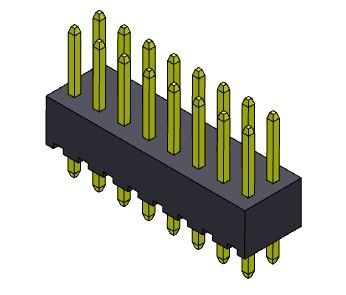 Double TYPE d'IMMERSION de rangée de Pin Header Connector 2.54mm - 2 *2 PIN To 2*40PIN H=4.3MM