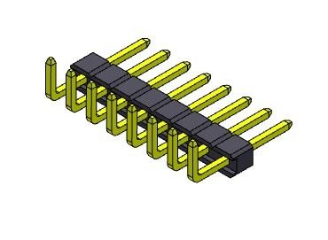 TYPE 1 R/A *2 PIN To 1*40PIN H=2.54MM de rangée simple de Pin Header Connector 2.54mm
