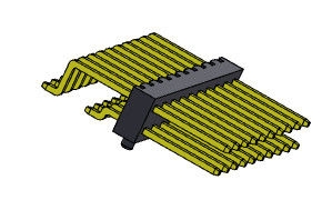 TYPE de SMT simple de rangée de Pin Header Connector 2.00mm - 2 *2 PIN To 2*40PIN H=2.00MM