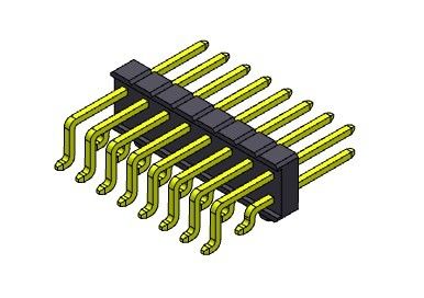 TYPE de SMT simple de rangée de Pin Header Connector 2.54mm avec les chevilles 2*2 PIN To 2*40PIN H=2.54MM