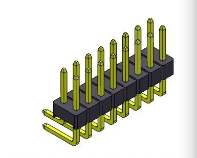 TYPE R/A de rangée simple de Pin Header Connector 2.54mm - 2 *2 PIN To 2*40PIN H=2.54MM