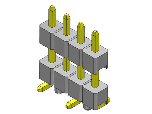 Double TYPE de SMT de rangées de Pin Header Connector 2.54mm avec les chevilles 1*2 PIN To 1*40PIN H=2.54MM