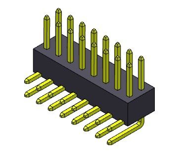 TYPE R/A de rangée simple de Pin Header Connector 2.54mm - 2 *2 PIN To 2*40PIN H=4.30MM