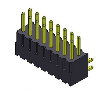 TYPE R/A Pin Header Connector 2*2 PIN To 2*40PIN H=7.40MM de rangée simple de 2.54mm