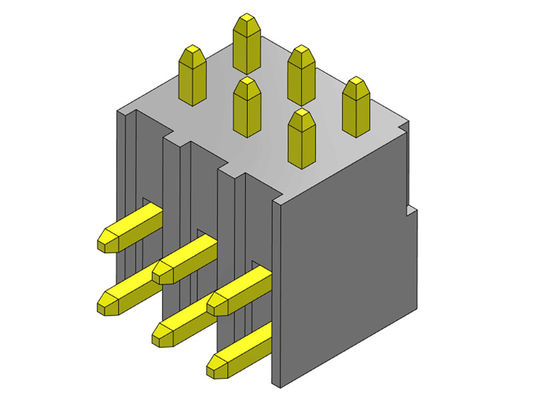 TYPE R/A Pin Header Connector 2*2 PIN To 2*40PIN H=7.40MM de rangée simple de 2.54mm