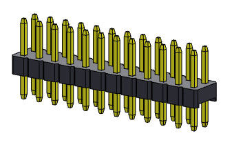 Double TYPE d'immersion de rangée de Pin Header Connector 2.00mm - 2 *2 PIN To 2*40PIN H=2.00MM
