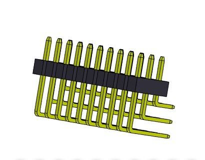 TYPE à angle droit 3*2 PIN To 3*40PIN H=2.00MM de rangée triple de Pin Header Connector 2.00mm