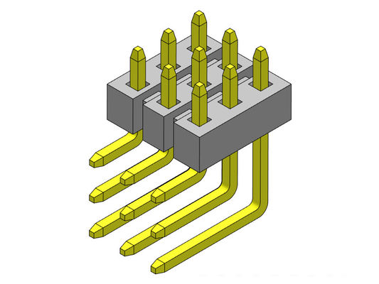 TYPE à angle droit 3*2 PIN To 3*40PIN H=2.00MM de rangée triple de Pin Header Connector 2.00mm