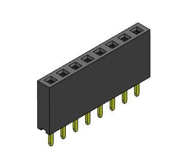 connecteurs femelles 1*2 PIN To 1*40PIN H=8.50mm d'en-tête d'immersion simple de rangée de 2.54mm