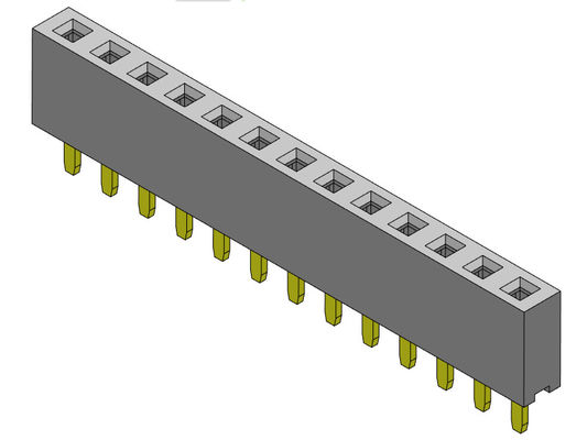 type simple connecteur 1*2 PIN To 1*40PIN d'immersion de rangée de connecteur d'en-tête de carte PCB de 2.54mm