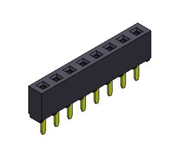 TYPE 1 simple femelle *2 PIN To 1*40PIN H=5.00mm d'immersion de rangée du connecteur 2.54mm d'en-tête