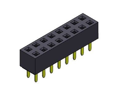 TYPE femelle d'immersion de rangée du connecteur 2.54mm d'en-tête double - 2 *2 PIN To 2*40PIN H=5.00mm