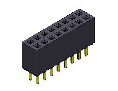 TYPE femelle d'immersion de rangée du connecteur 2.54mm d'en-tête double - 2 *2 PIN To 2*40PIN H=8.50mm