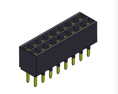 TYPE femelle d'immersion de rangée du connecteur 2.54mm d'en-tête double - 2 entrée du fond de *2 PIN To 2*40PIN H=6.80mm