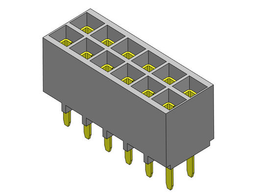 TYPE femelle d'immersion de rangée du connecteur 2.54mm d'en-tête double - 2 entrée du fond de *2 PIN To 2*40PIN H=6.80mm