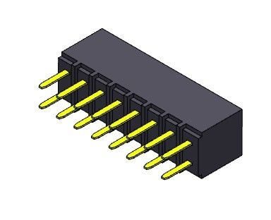 TYPE femelle d'immersion de rangée du connecteur 2.54mm d'en-tête double - 2 entrée du fond de *2 PIN To 2*40PIN H=6.80mm