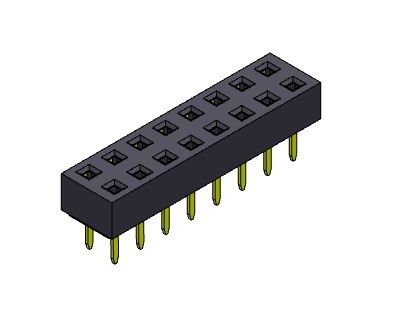 TYPE femelle d'immersion de rangée du connecteur 2.54mm d'en-tête double - 2 *2 PIN To 2*40PIN H=3.50mm