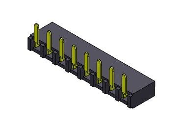 TYPE 1 à angle droit femelle *2 PIN To 1*40PIN H=5.00mm d'immersion du connecteur 2.54mm d'en-tête