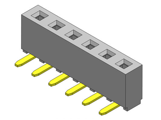 TYPE 1 à angle droit femelle *2 PIN To 1*40PIN H=5.00mm d'immersion du connecteur 2.54mm d'en-tête