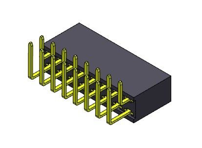 L'immersion R/A DACTYLOGRAPHIENT à lancement de 2,54 millimètres l'en-tête femelle 1*2 PIN To 1*40PIN H=8.50mm