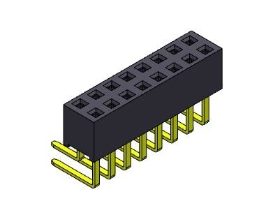 l'immersion R/A de double rangée de 2.54mm DACTYLOGRAPHIENT le connecteur 2*2 PIN To 2*40PIN d'en-tête de carte PCB