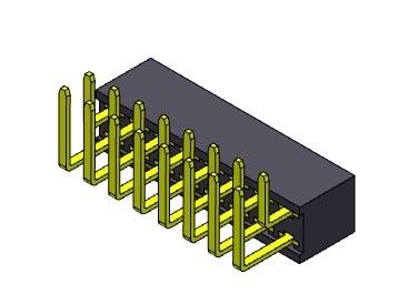 l'immersion R/A de double rangée de 2.54mm DACTYLOGRAPHIENT le connecteur 2*2 PIN To 2*40PIN d'en-tête de carte PCB
