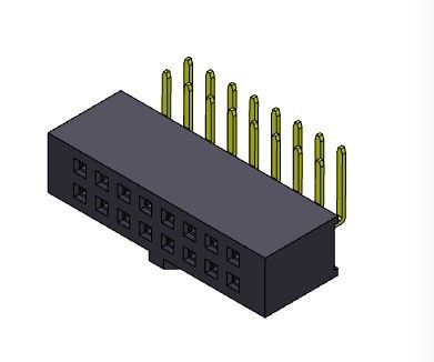 TYPE R/A Pin Connector féminin de double rangée 2,54 millimètres 2*2 PIN To 2*40PIN H=8.50mm