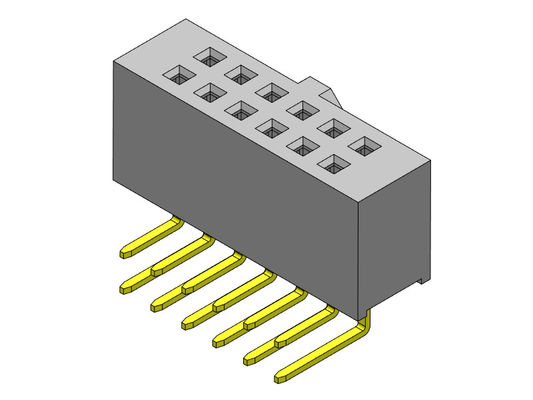 TYPE R/A Pin Connector féminin de double rangée 2,54 millimètres 2*2 PIN To 2*40PIN H=8.50mm