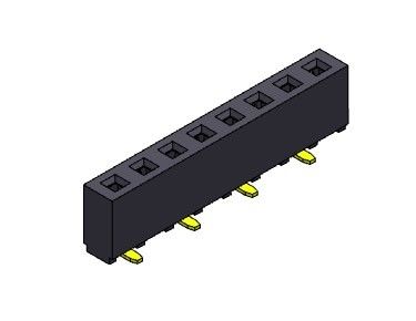 TYPE 1 *2 PIN To 1*40PIN H=5.00mm de SMT simple femelle de rangée du connecteur 2.54mm d'en-tête