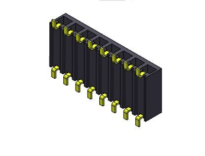 TYPE 1 *2 PIN To 1*40PIN H=3.40mm de SMT simple femelle d'entrée de rangée du connecteur 2.54mm d'en-tête