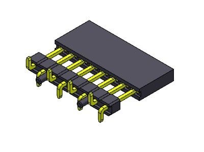 Type 1 *2 PIN To 1*40PIN de SMT élevé par rangée simple femelle d'ajustement de presse du connecteur 2.54mm d'en-tête