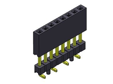 Type 1 *2 PIN To 1*40PIN de SMT élevé par rangée simple femelle d'ajustement de presse du connecteur 2.54mm d'en-tête