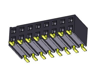 connecteur extérieur 2*2 PIN To 2*40PIN de bâti de double entrée de rangée de connecteur d'en-tête de carte PCB de 2.54mm