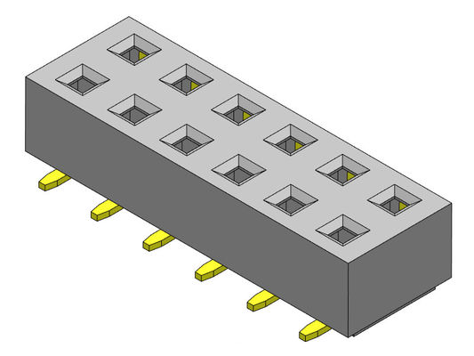 TYPE de SMT femelle de rangée du connecteur 2.54mm d'en-tête double - 2 *2 PIN To 2*40PIN H=3.50mm