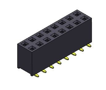 TYPE de SMT femelle de rangée du connecteur 2.54mm d'en-tête double - 2 *2 PIN To 2*40PIN H=7.10mm