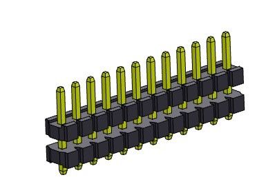 TYPE 1 droit *1 PIN To 1*24PIN de seule pile de rangée de Pin Header Connector 3.96mm