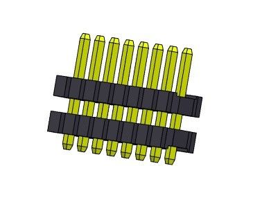 TYPE 1 droit *1 PIN To 1*24PIN de seule pile de rangée de Pin Header Connector 3.96mm
