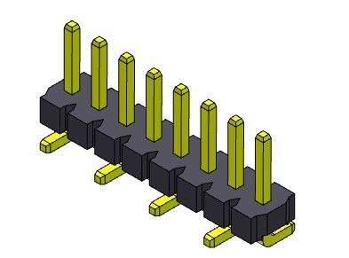 TYPE 1 *2 PIN To 1*24PIN H=3.18MM de SMT simple de rangée de Pin Header Connector 3.96mm