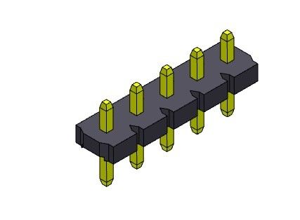 TYPE 1 simple *2 PIN To 1*20PIN H=2.54MM d'immersion de rangée de Pin Header Connector 5.08mm