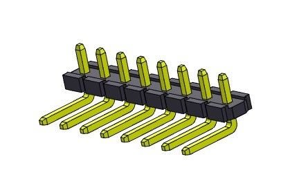 TYPE 1 R/A *2 PIN To 1*20PIN H=2.54MM de rangée simple de Pin Header Connector 5.08mm