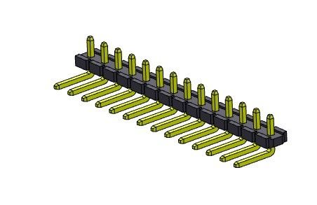 TYPE 1 R/A *2 PIN To 1*20PIN H=2.54MM de rangée simple de Pin Header Connector 5.08mm